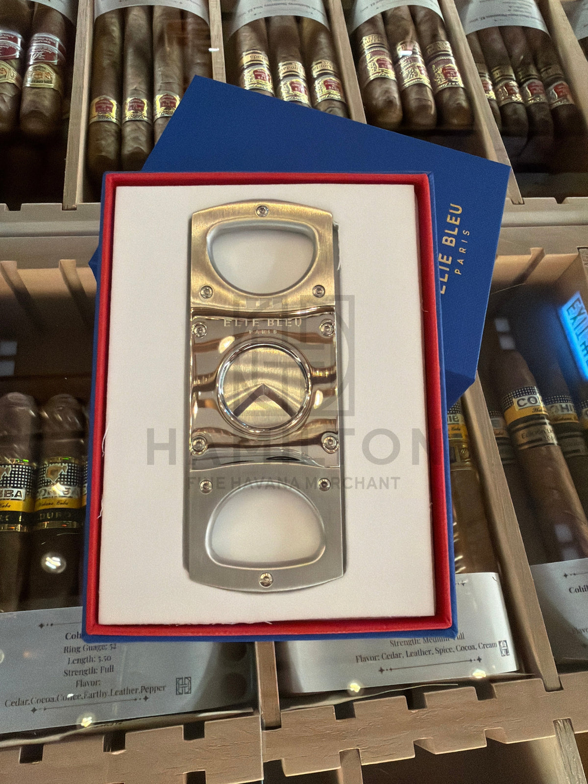 ELIE BLEU Cigar Cutter, Polished & Satin Stainless Steel
