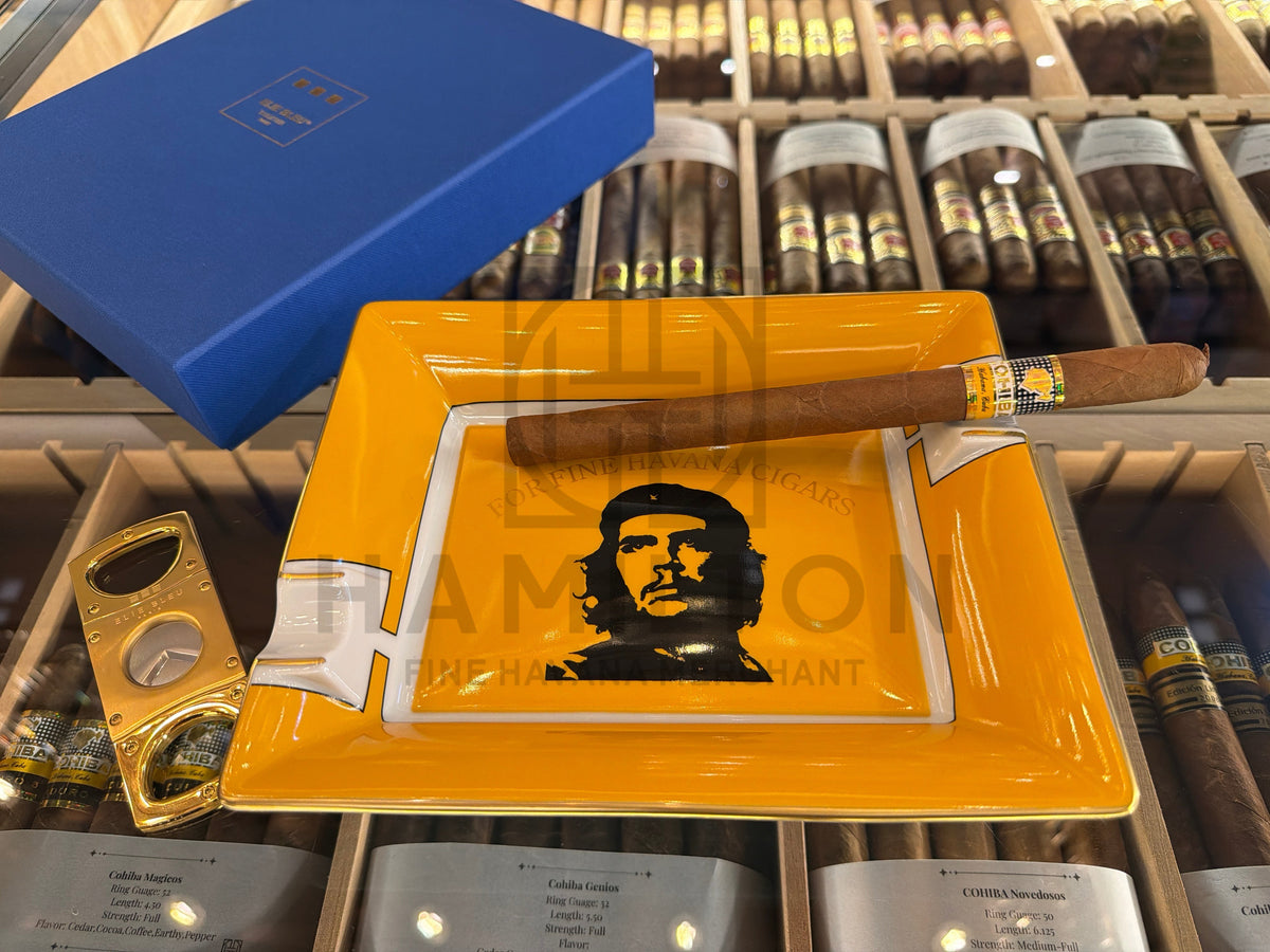 ELIE BLEU “CHE” Yellow Porcelain Ashtray