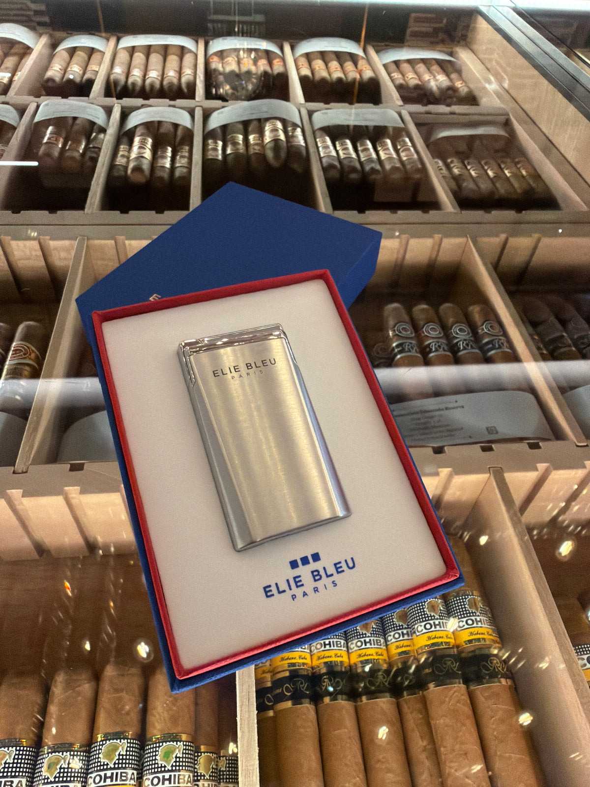 ELIE BLEU J15 Brushed Chrome Jet Lighter