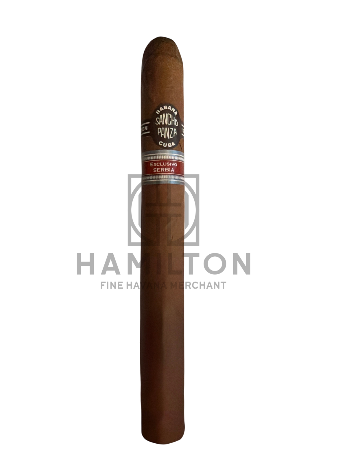 HAMILTON Sancho Panza Eslavo Edicion Regional Serbia 2014 cigar with dark brown wrapper and dual cigar bands