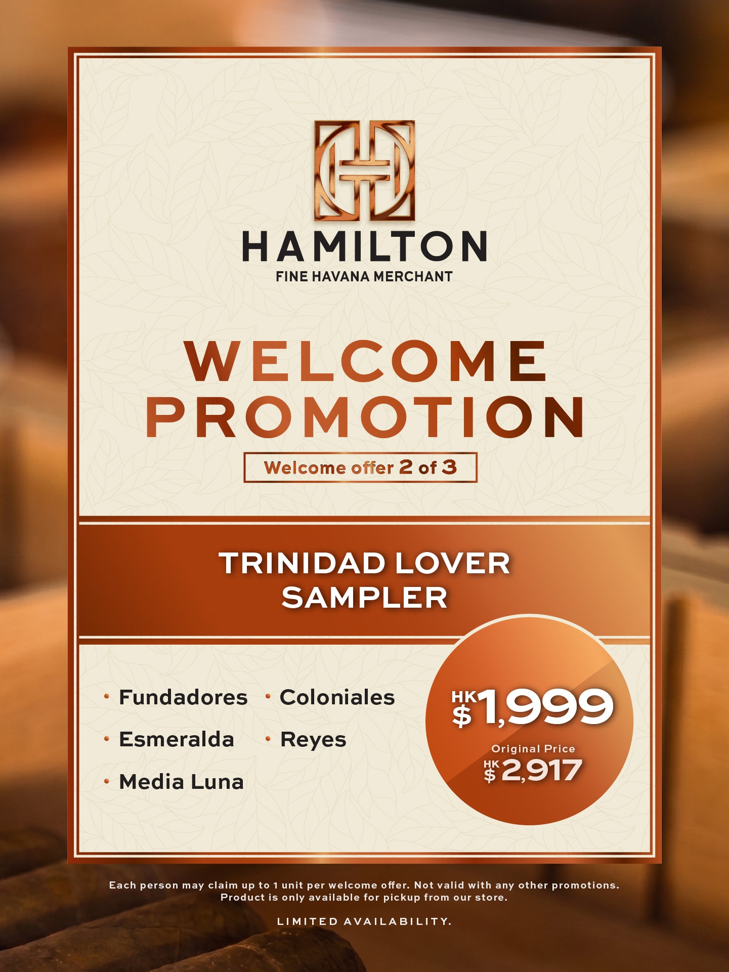 TRINIDAD Lover Sampler ~ HAMILTON Welcome Promotion 2 of 3