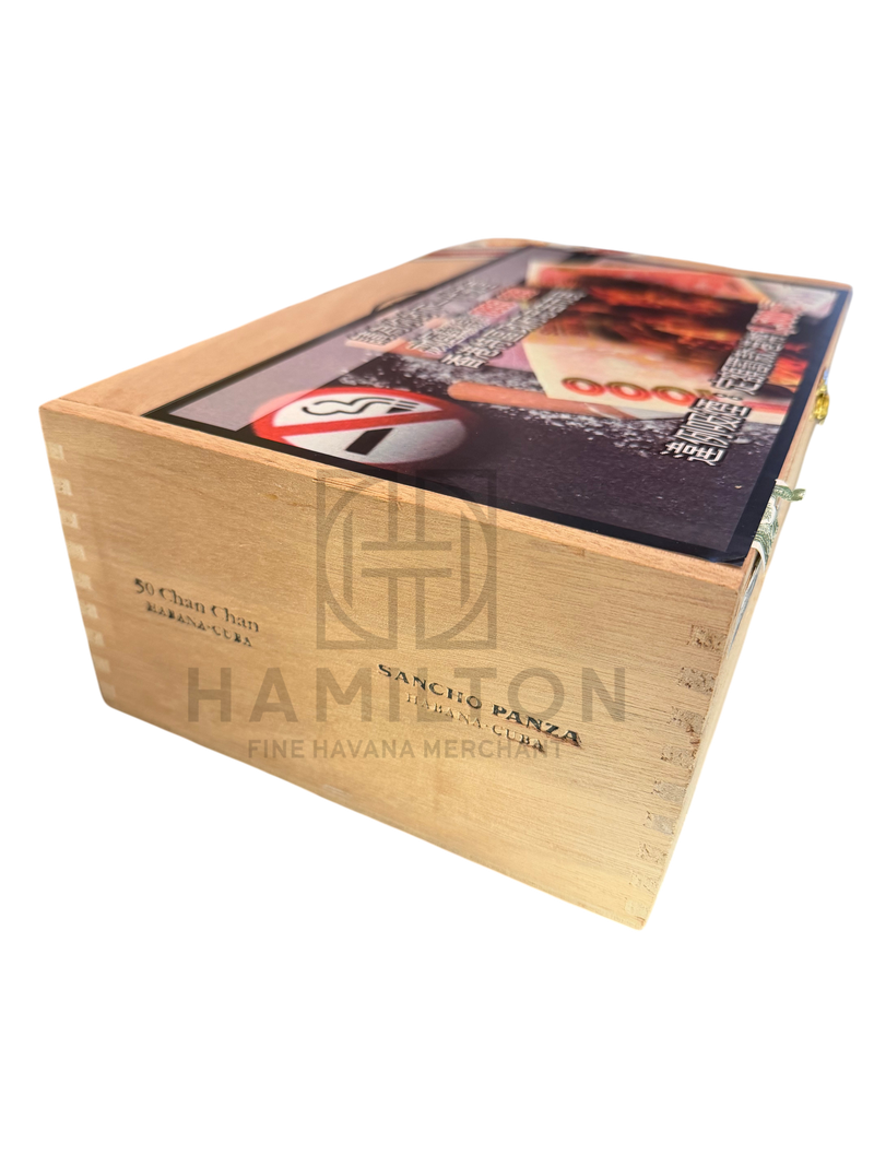 HAMILTON Sancho Panza Chan Chan 2023 regional release cigar box made of light wood with detailed branding