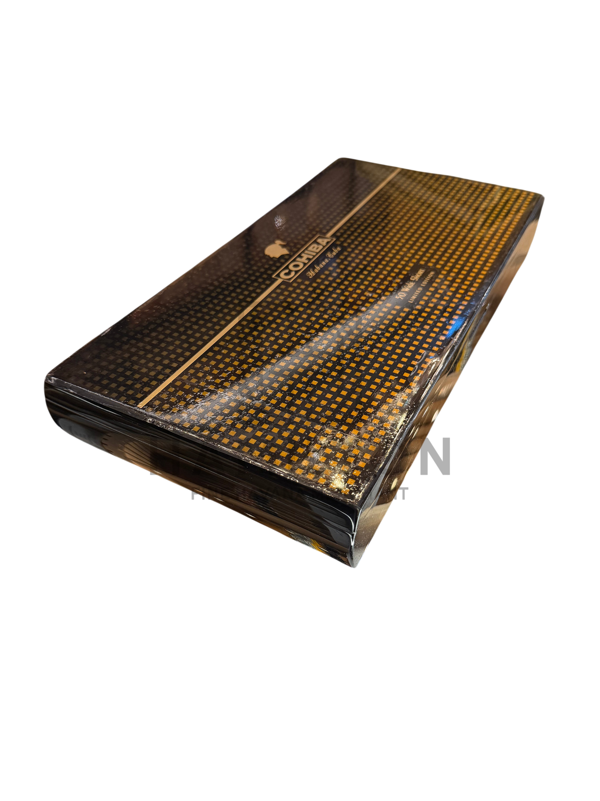 HAMILTON Cohiba Wide Short Limited Edition 50s cigar box with signature black and gold checkered pattern