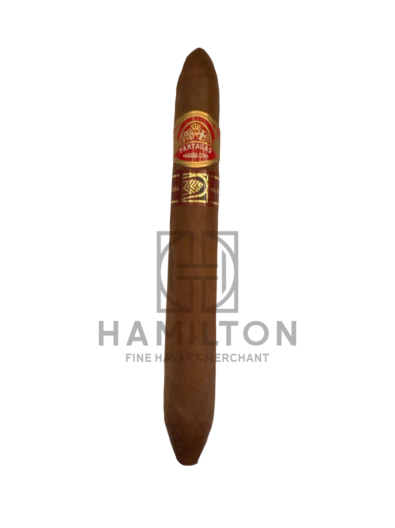 HAMILTON Partagas Salomones 2015 double-figurado cigar with red and gold band on a white background